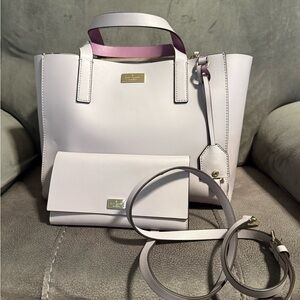 Kate Spade Lavender Tote and Wallet Set